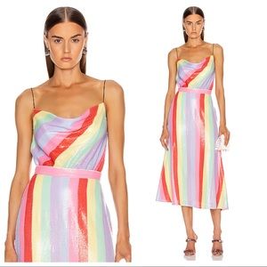 Olivia Rubin Sequin Rainbow Clover Cami Top XS 2